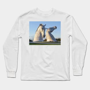 the Kelpies, Helix park, Falkirk Long Sleeve T-Shirt